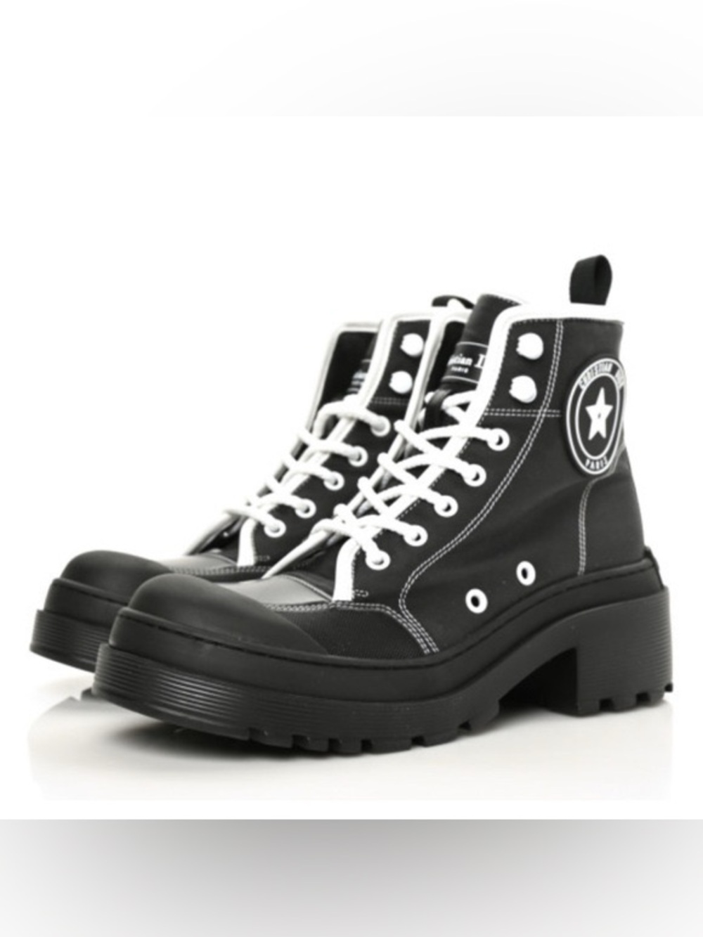 NWT Christian Dior D-rise Low Boots in black & white - Size EU 39